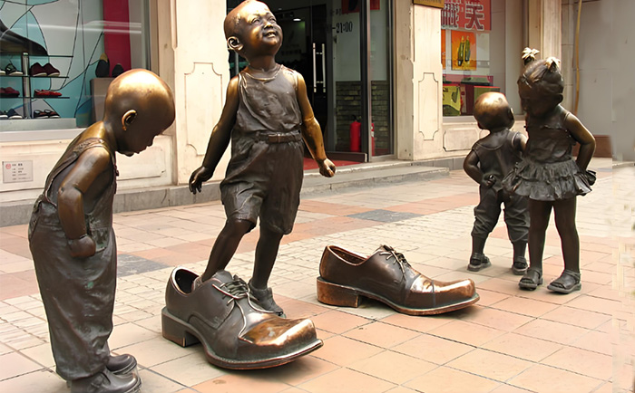 鑄銅小品雕塑市井煙火，讓步行街“活”起來(lái)