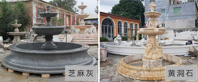 大理石景觀噴泉材質(zhì)，石雕噴泉工廠，定制大理石景觀噴泉