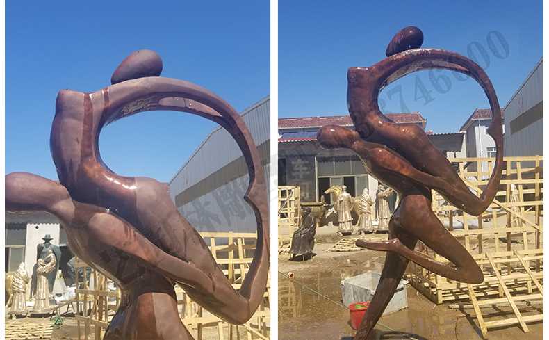 銅舞蹈人物雕塑，銅跳舞人，跳舞人物雕塑