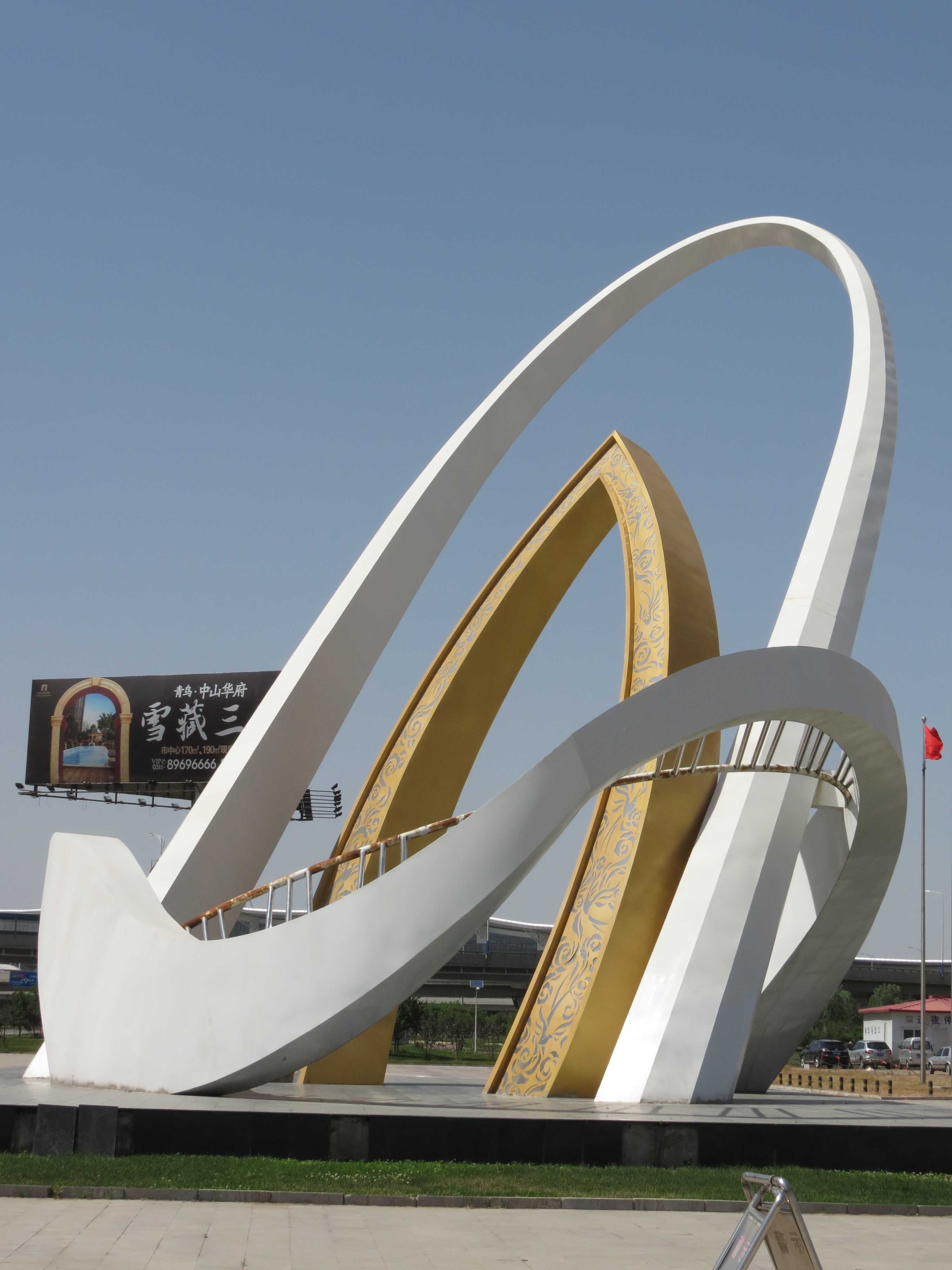 機(jī)場(chǎng)大型雕塑，不銹鋼機(jī)場(chǎng)雕塑，不銹鋼廣場(chǎng)景觀