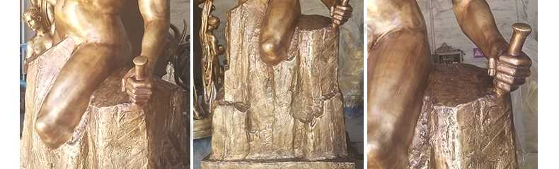 自我雕刻銅雕塑，銅自我雕刻，雕刻自我人物銅雕塑