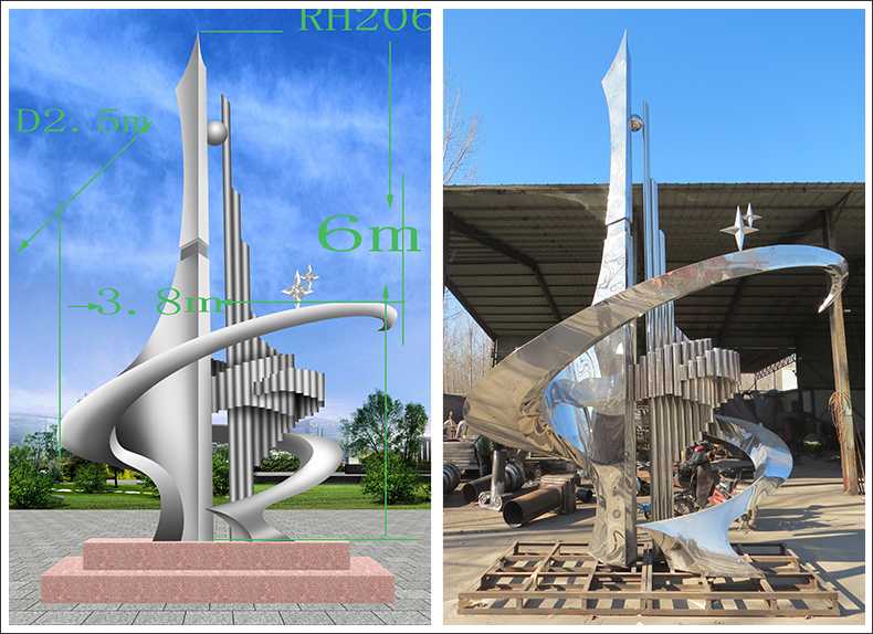 大型不銹鋼雕塑，不銹鋼雕塑廠家，室外大型景觀雕塑
